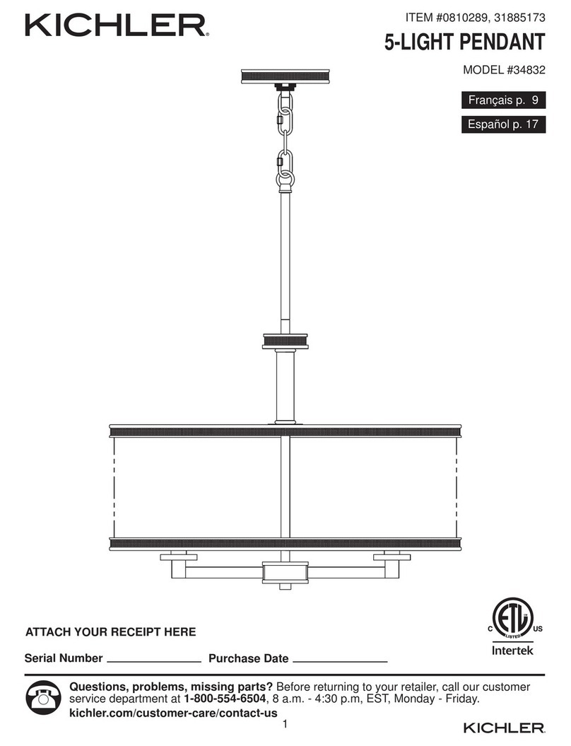Kichler Lighting 34832 manual