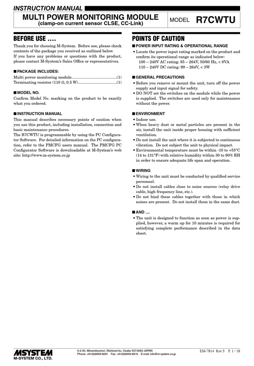 M-system R7CWTU instruction manual