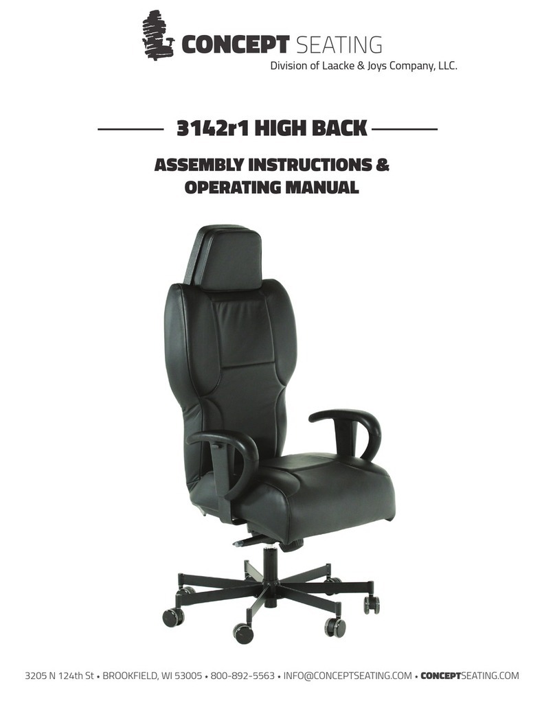 Concept Seating 3142r1 HIGH BACK User manual