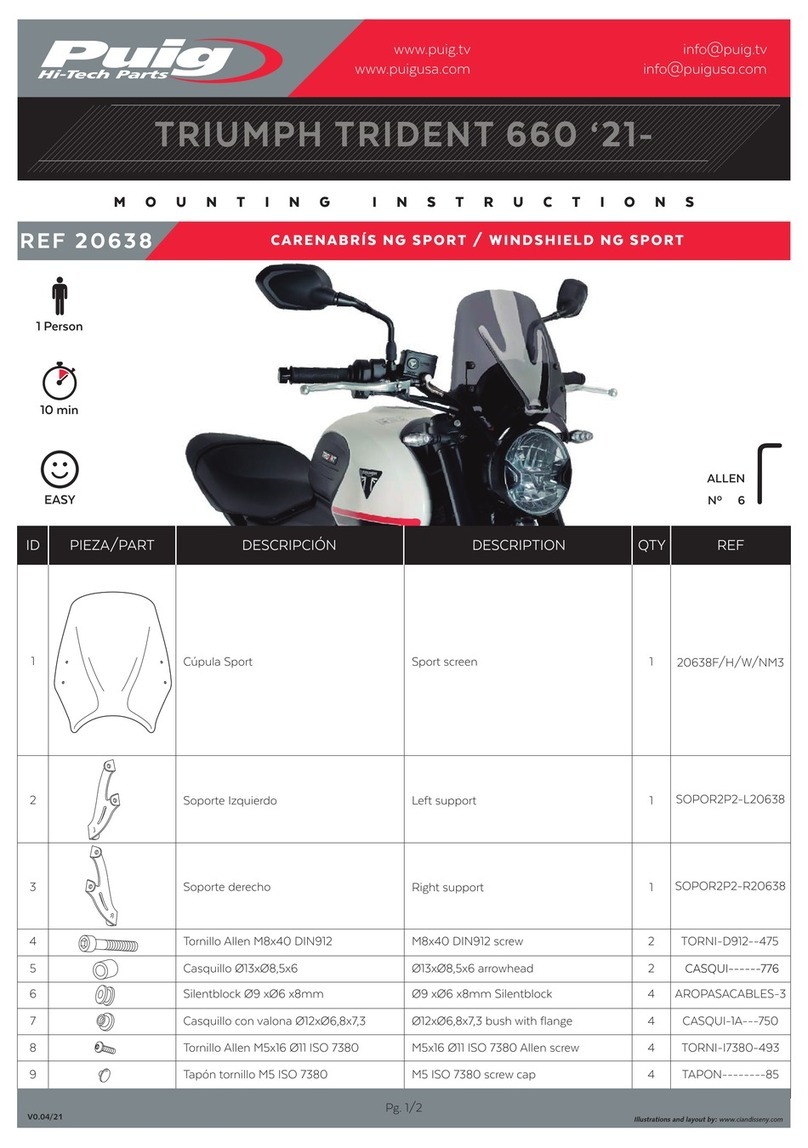 PUIG TRIUMPH TRIDENT 660 21 User manual