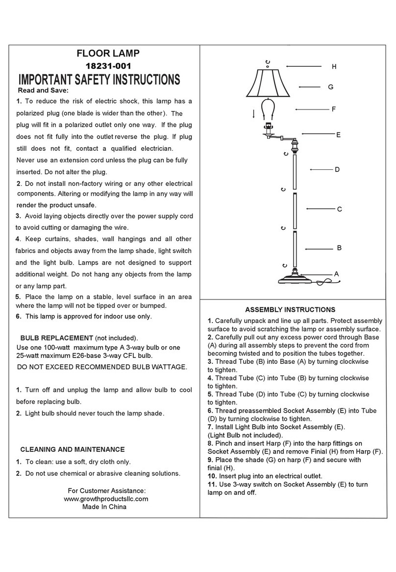 Growth Product 18231-001 Assembly instructions