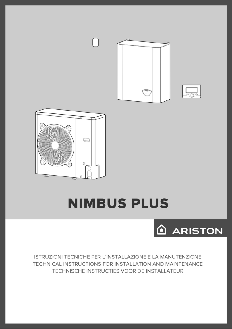 Ariston NIMBUS EXTERNAL UNIT 04 Technical Instructions for Installation and Maintenance Ariston NIMBUS EXTERNAL UNIT 04 Technical Instructions for Installation and Maintenance