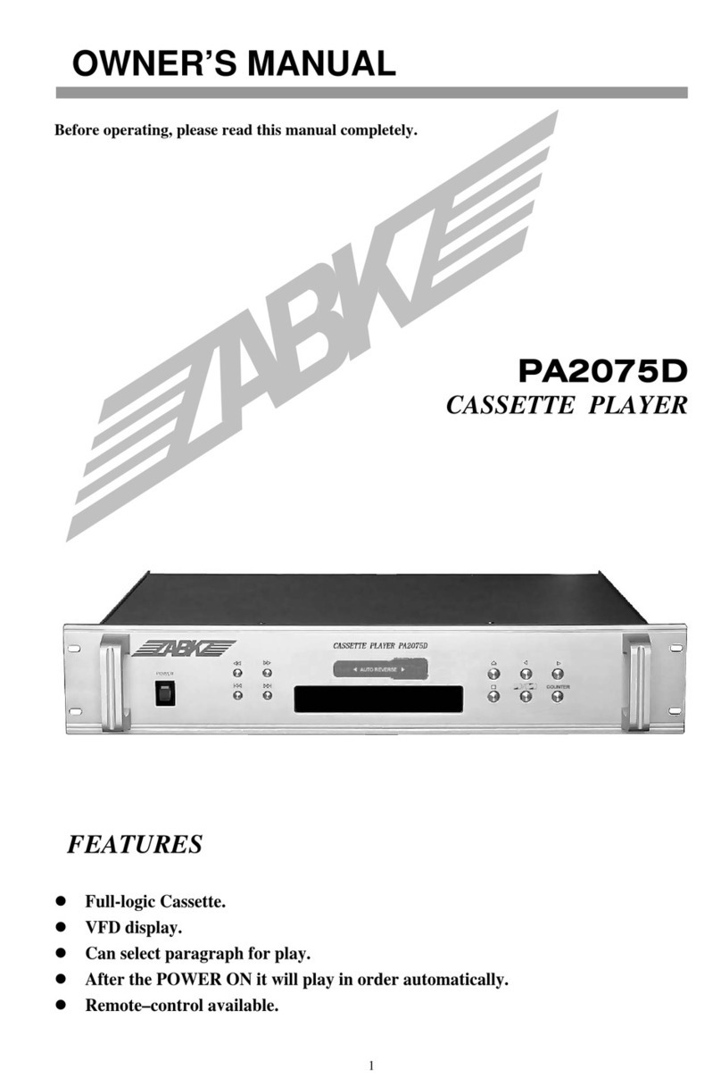 ZABKZ PA2075D owner's manual