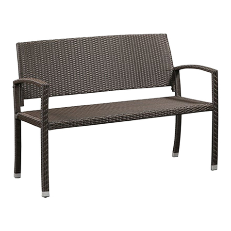 Balkene Home Miles Wicker Bench 63363 User manual Balkene Home Miles Wicker Bench 63363 User manual