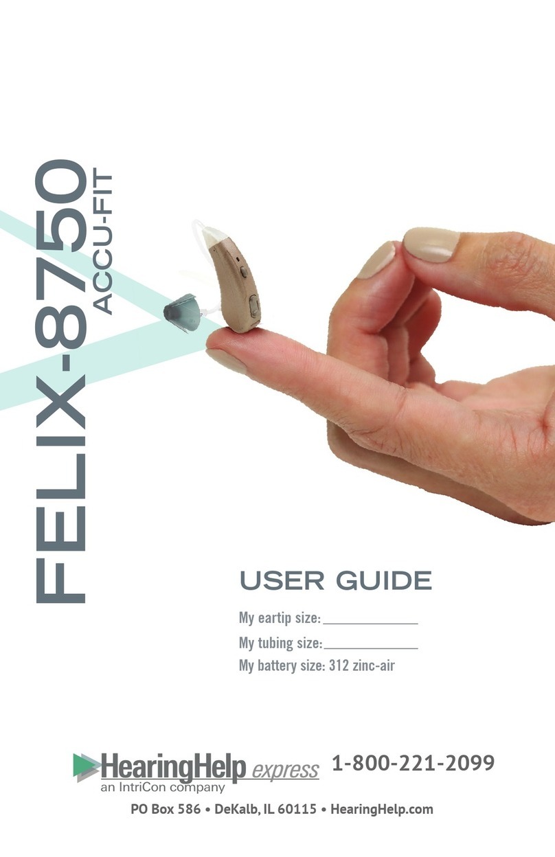 IntriCon HearingHelp express FELIX-8750 ACCU-FIT user guide