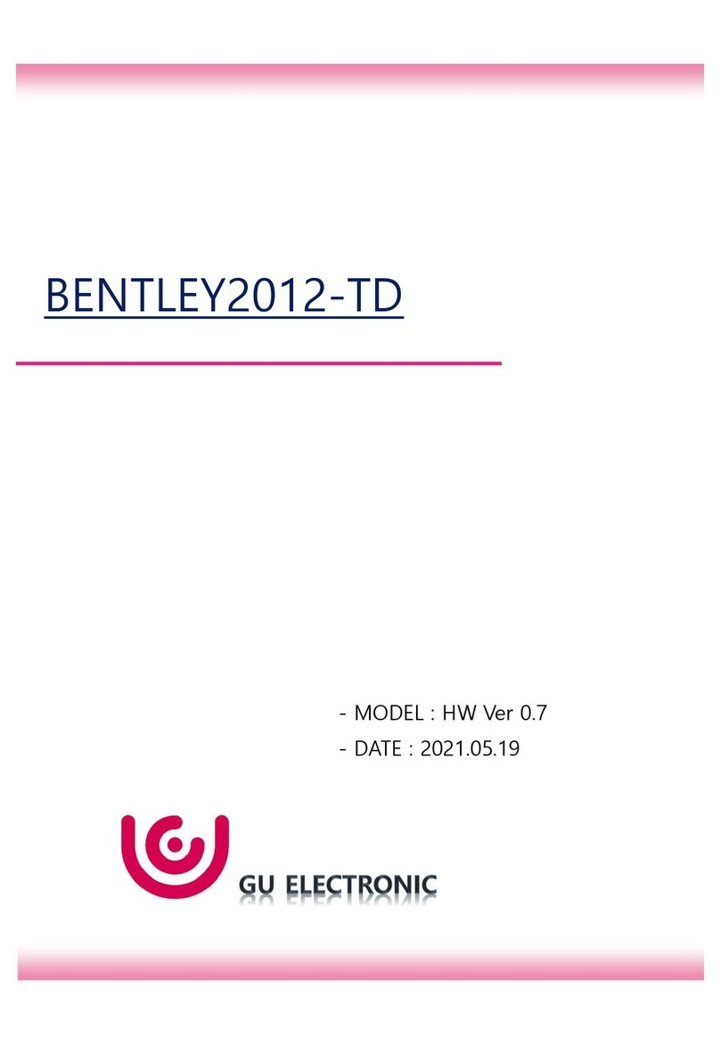GU Electronic BENTLEY2012-TD manual GU Electronic BENTLEY2012-TD manual