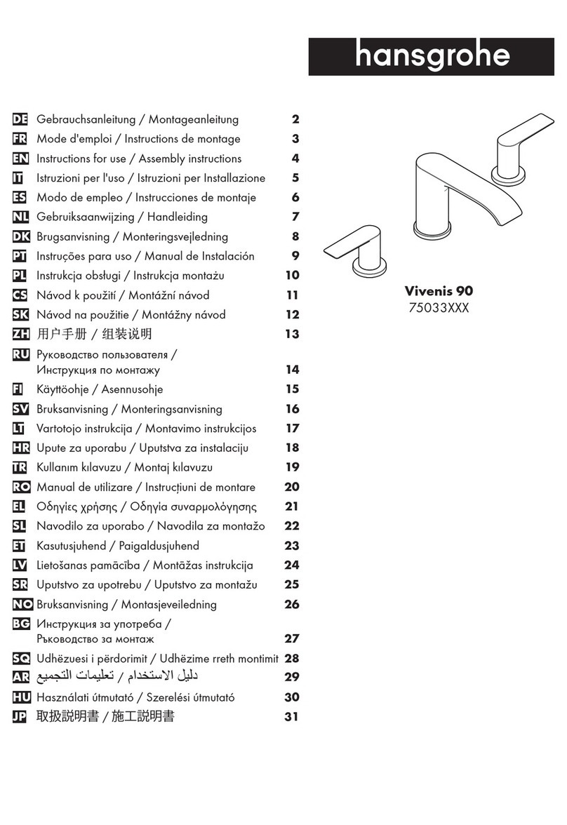 Hans Grohe Vivenis 90 75033 Series Manual Hans Grohe Vivenis 90 75033 Series Manual