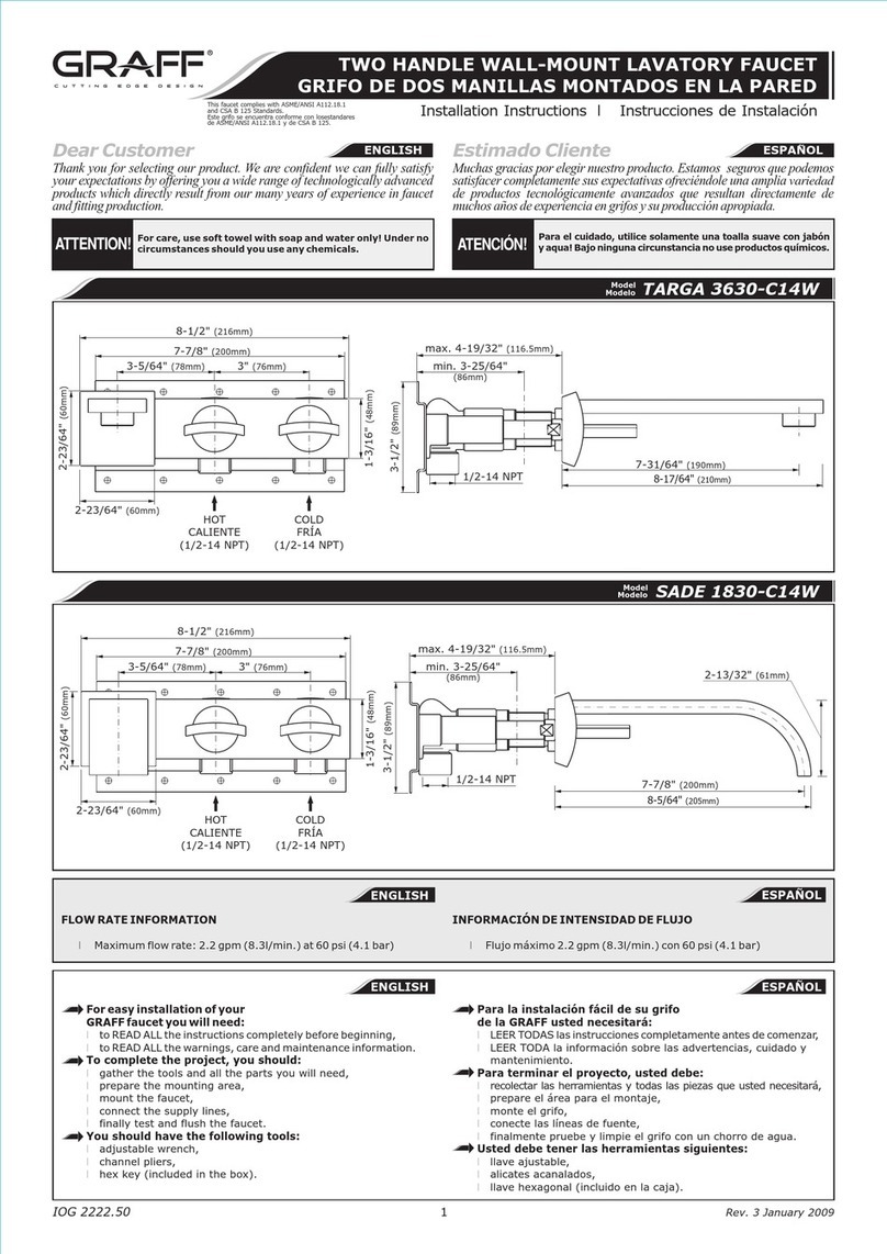 Graff TARGA 3630-C14W installation instructions