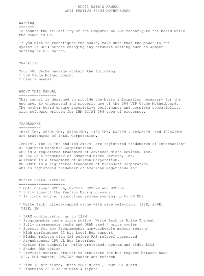 Wintech MP033 user manual
