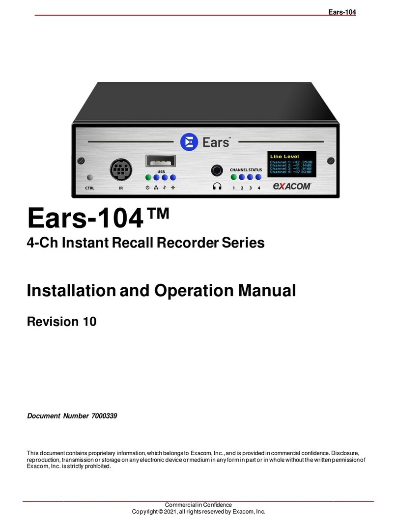Exacom Ears-104 Installation and operation manual