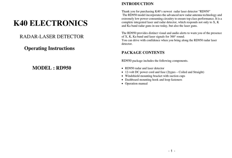 K40 ELECTRONICS RD950 operating instructions