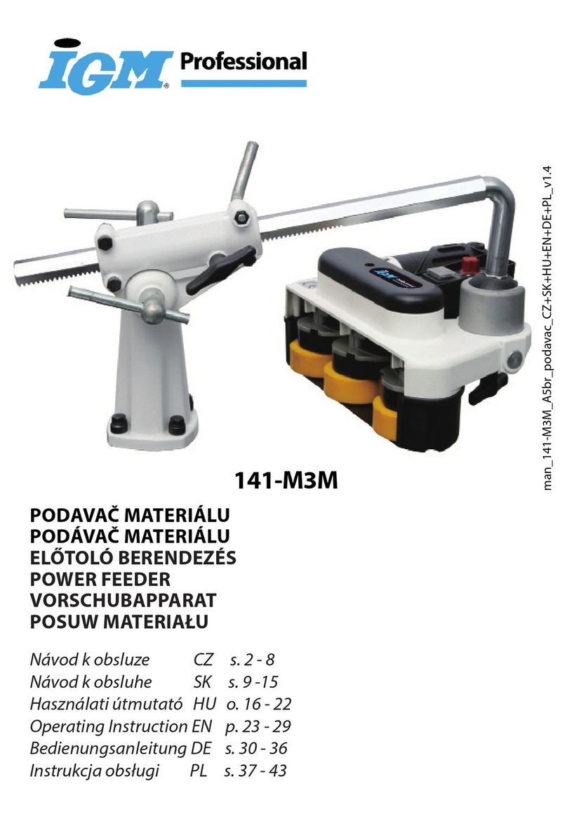 IGM Professional 141-M3M Operating	 instruction