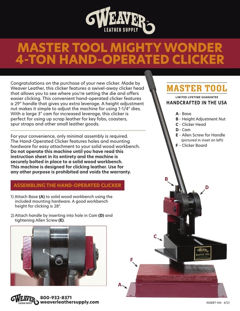 Weaver Leather MASTER TOOL 65-3075 quick start guide