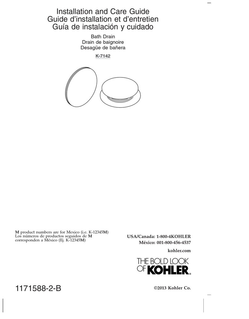 Kohler K-7142 Assembly instructions