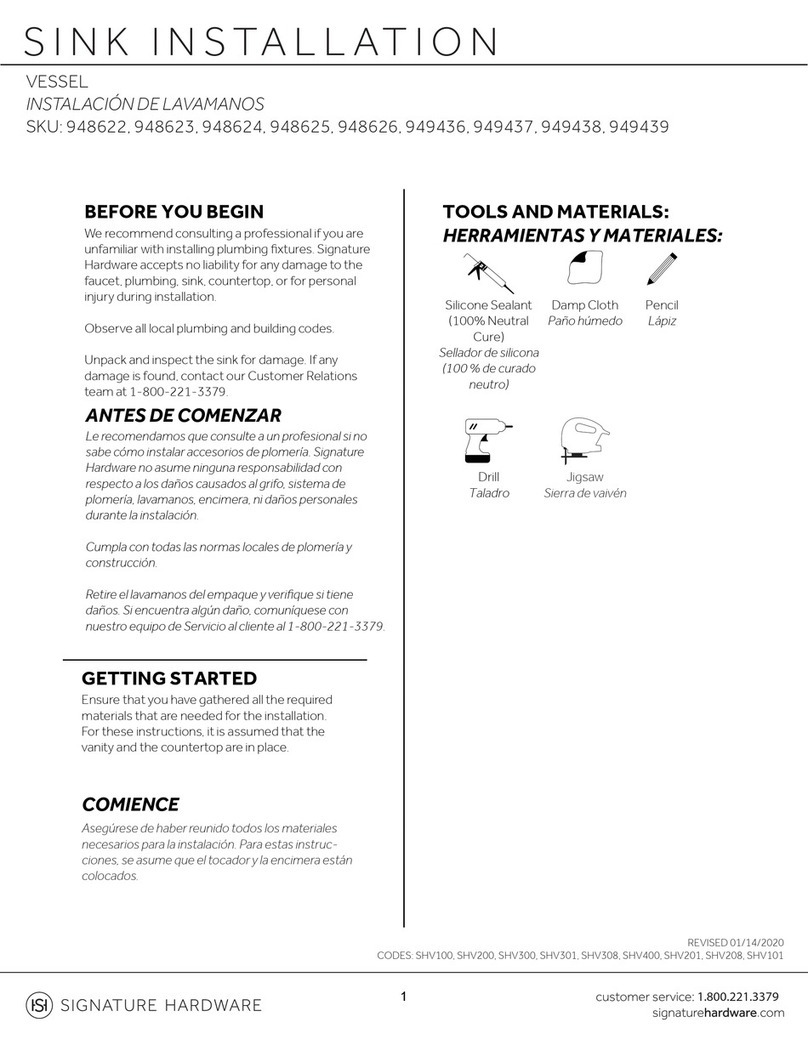 Signature Hardware 948622 User manual