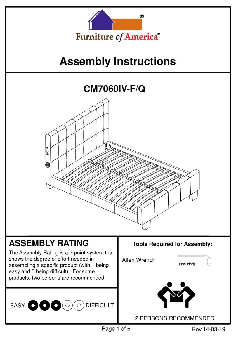 Furniture of America CM7060IV-F Assembly instructions