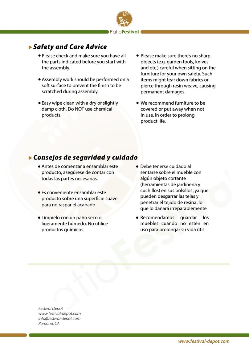 Patio Festival PF20726 User manual