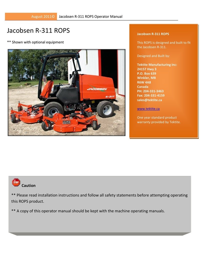 Jacobsen R-311 ROPS User manual