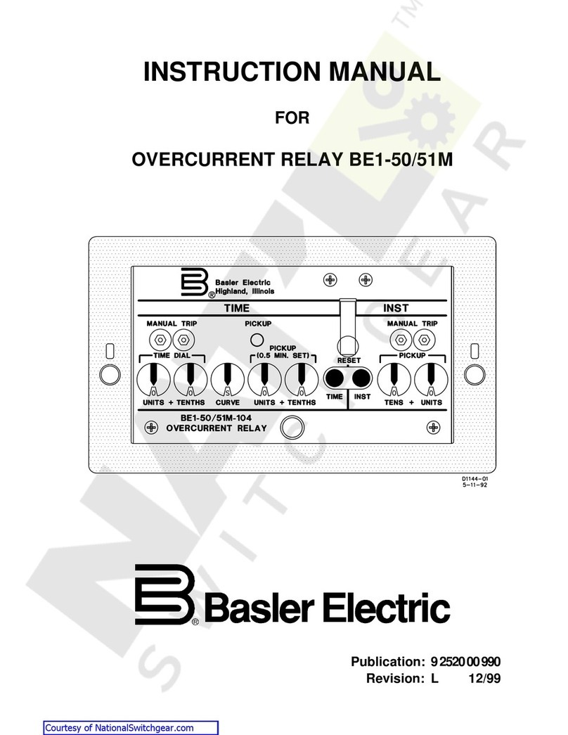 Basler BE1-50M User manual