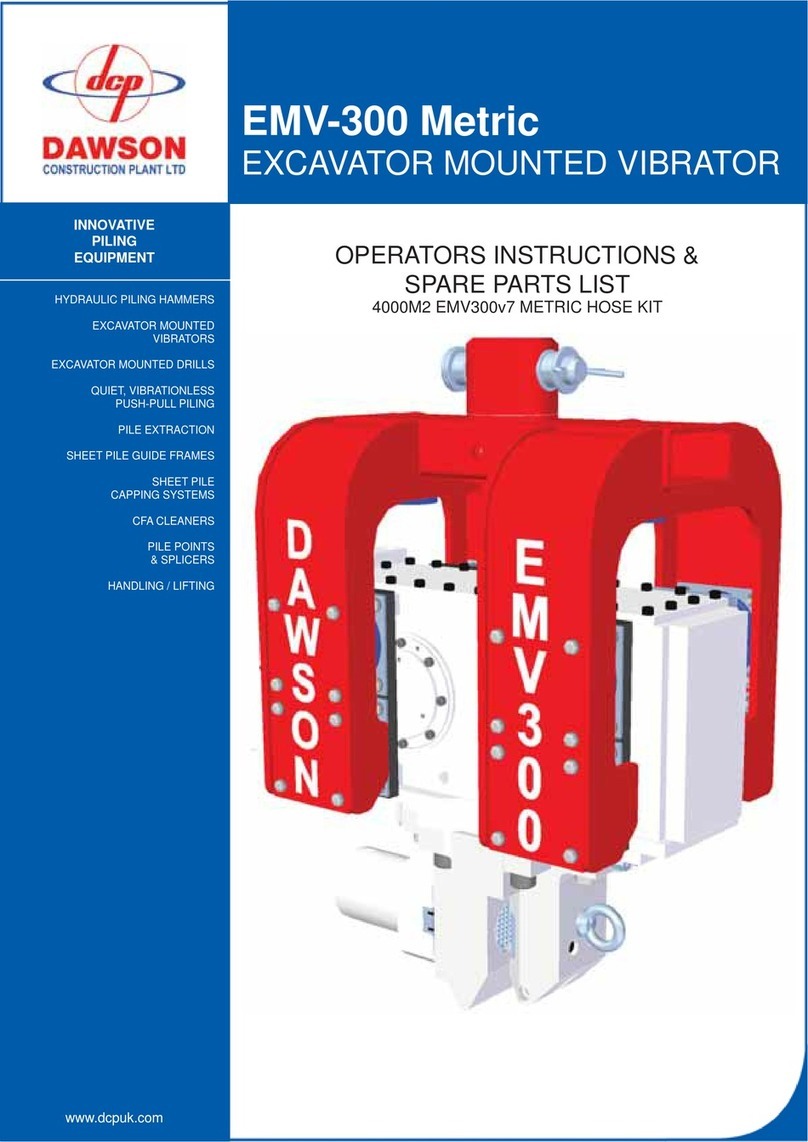 Dawson EMV-300 Operator's instructions/Spare parts list