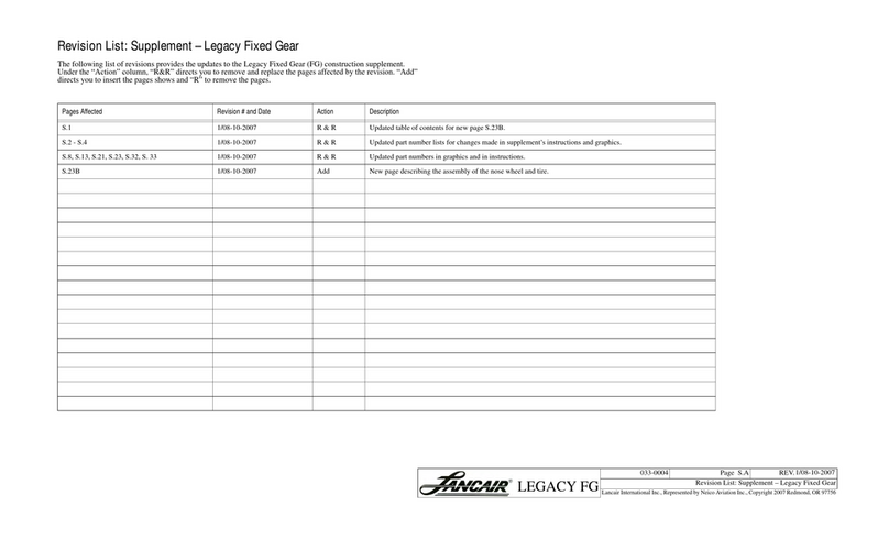 Lancair Legacy Fixed Gear Supplement