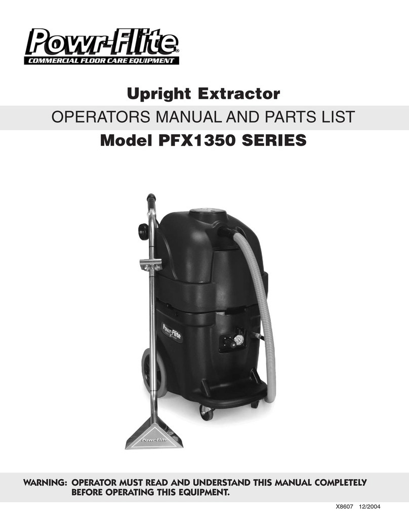 Powr-Flite PFX1350 Series Operators manual and parts lists