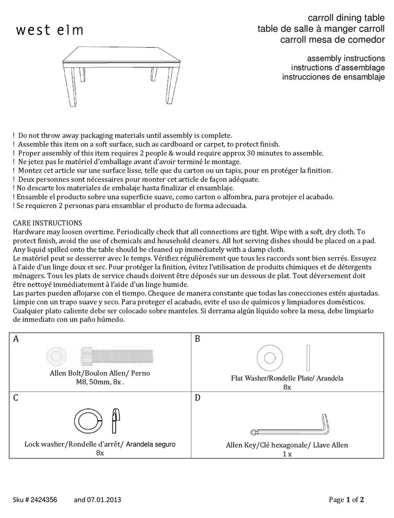 West Elm Carroll User manual