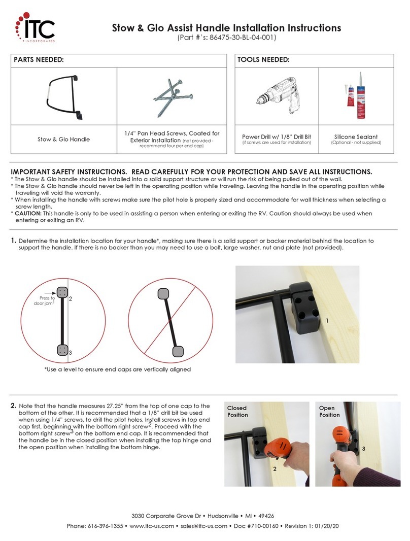 ITC Stow & Glo 86475-30-BL-04-001 installation instructions