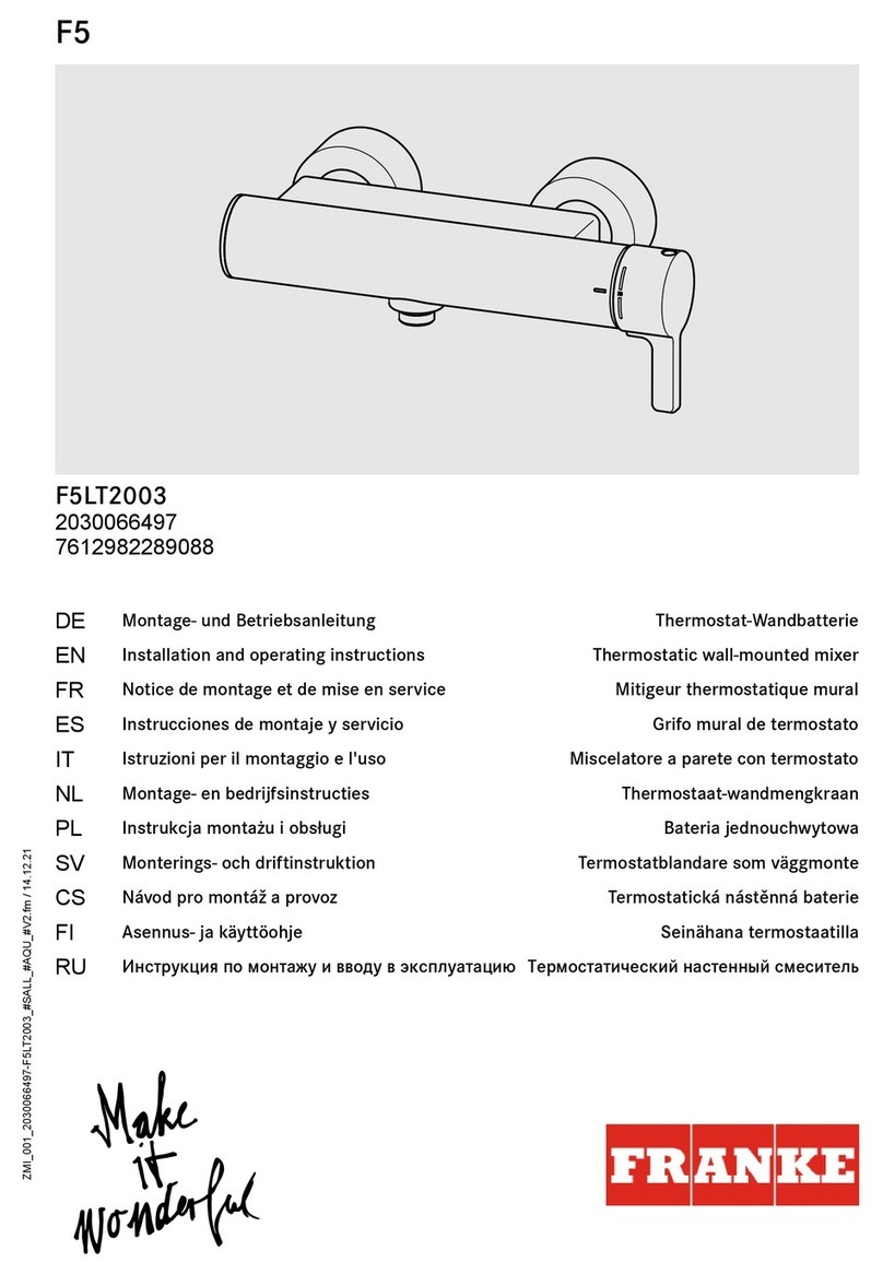 Franke F5LT2003 Installation and operating instructions