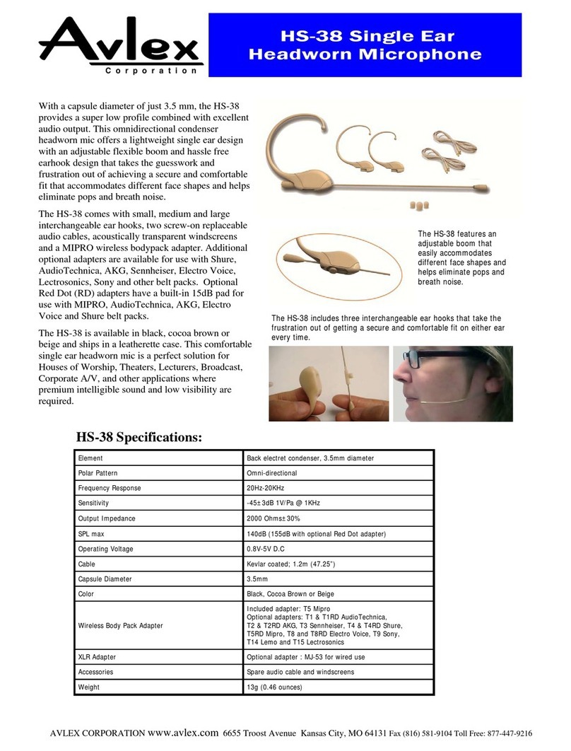 Avlex HS-38 manual