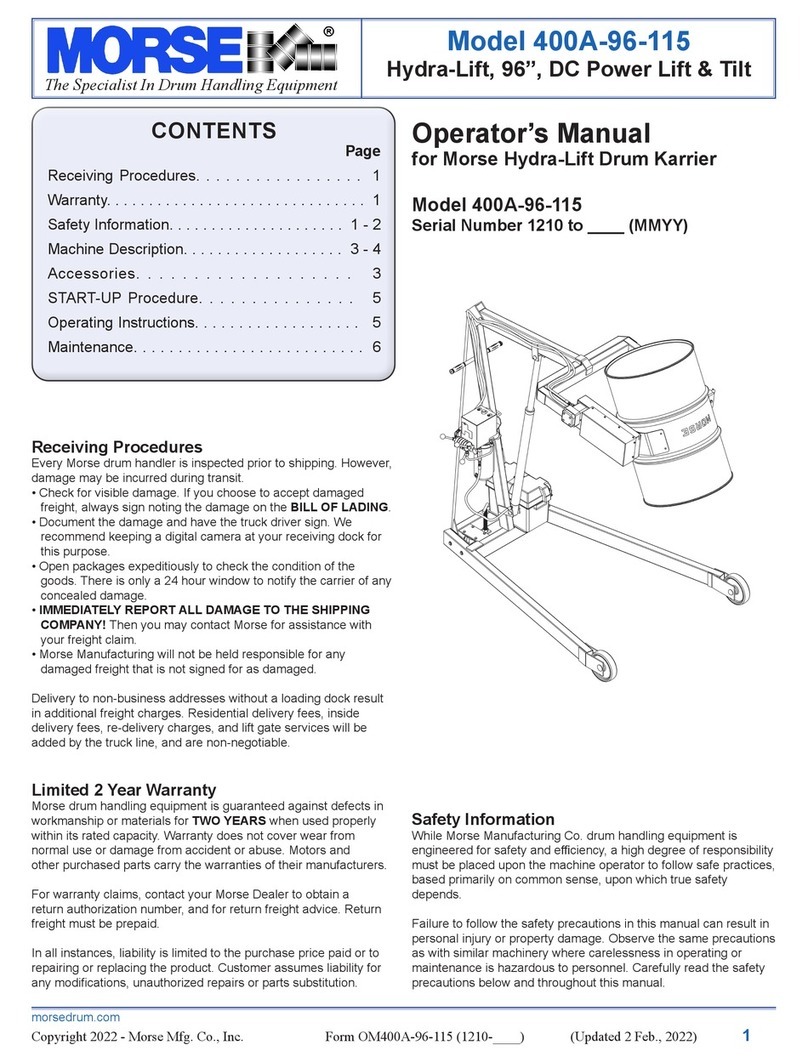morse 400A-96-115 User manual