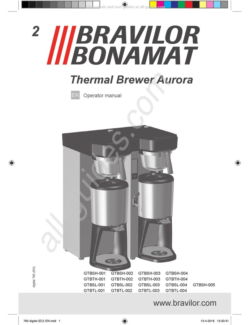 BRAVILOR BONAMAT Aurora GTBSH-001 Operator's manual