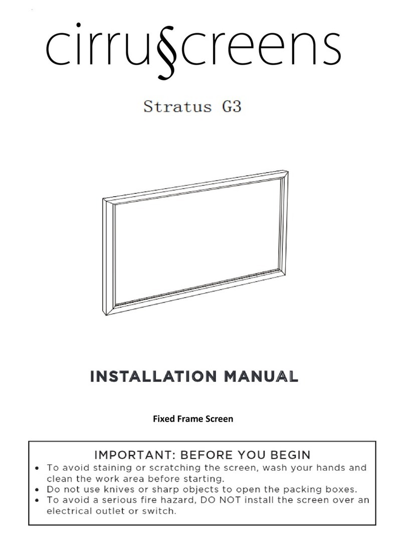 Cirrus Screens Startus G3 installation manual