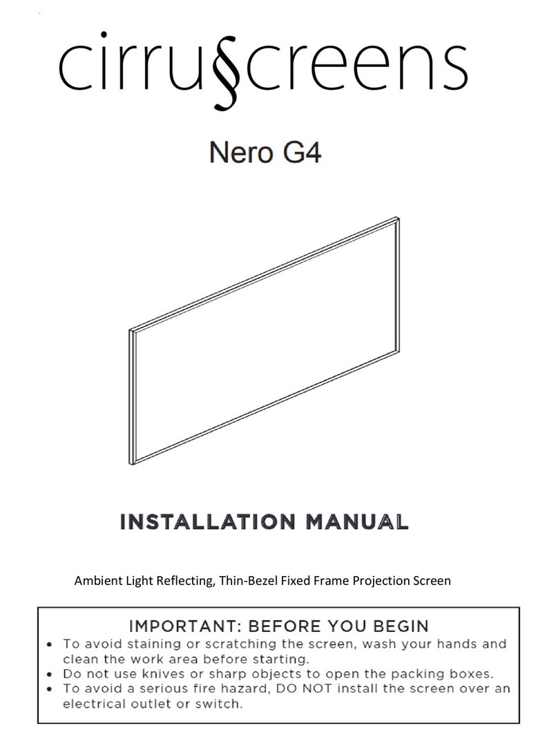Cirrus Screens Nero G4 User manual Cirrus Screens Nero G4 User manual