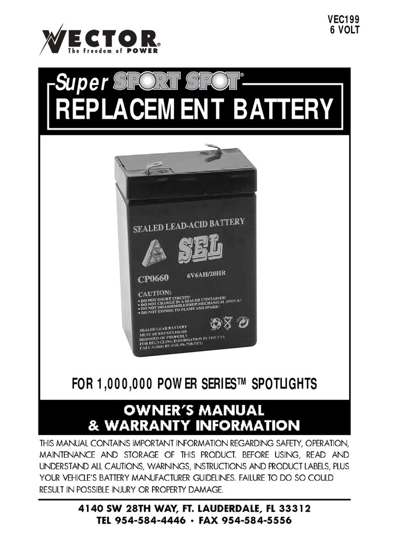Vector Super SPORT SPOT Owner's manual & warranty information