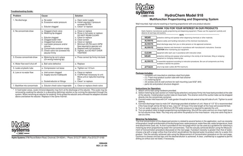 Dover Hydro systems HydroChem 918 manual Dover Hydro systems HydroChem 918 manual