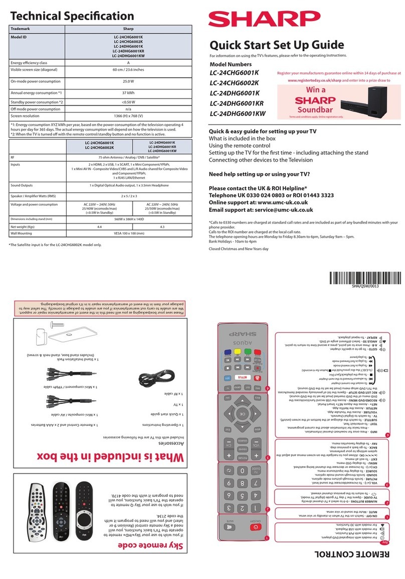 Sharp LC-24CHG6001K User manual Sharp LC-24CHG6001K User manual