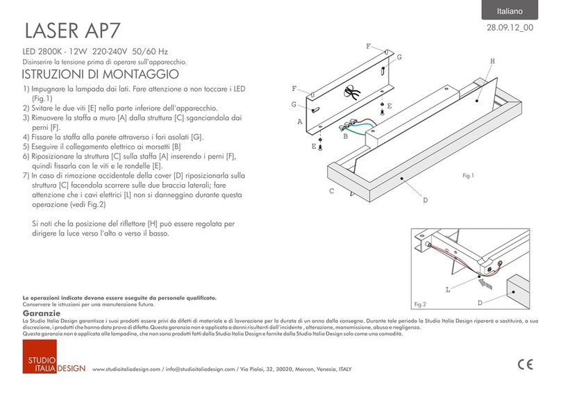 Studio Italia Design LASER AP7 Mounting instructions Studio Italia Design LASER AP7 Mounting instructions