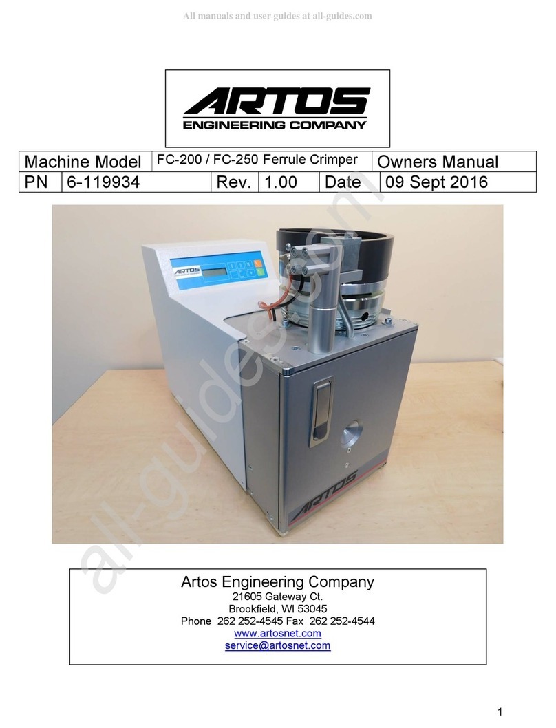 Artos Engineering Company FC-200 owner's manual Artos Engineering Company FC-200 owner's manual
