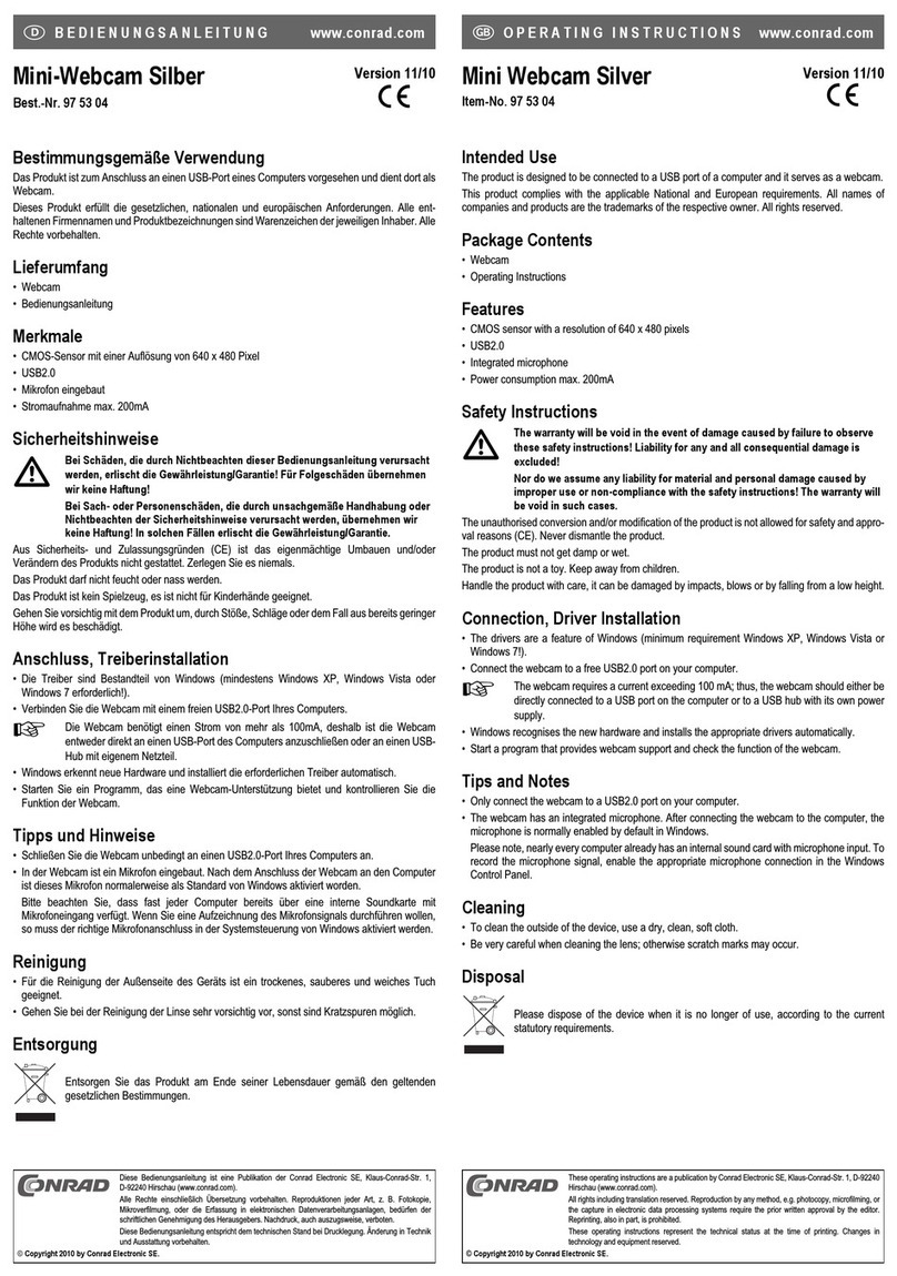 Conrad 97 53 04 operating instructions