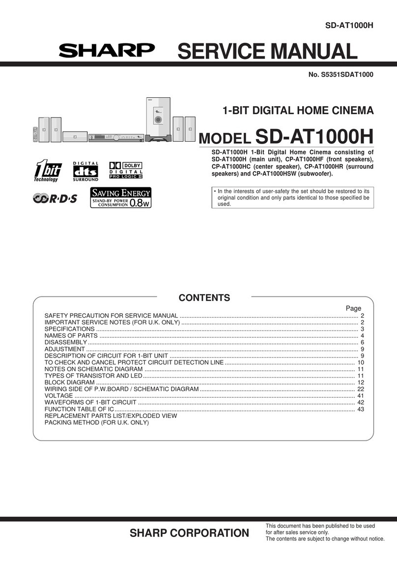 Sharp SD-AT1000H User manual
