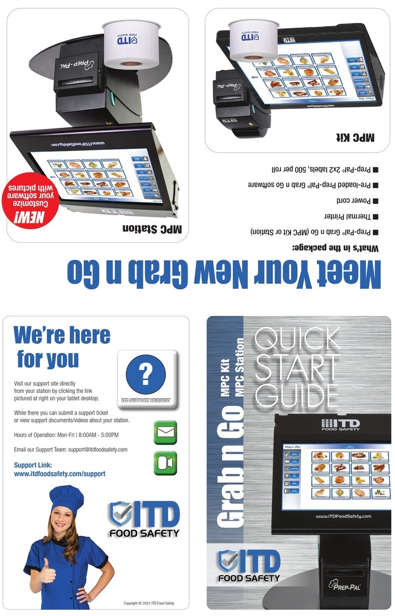 ITD Food Safety Inc. PREP-PAL quick start guide