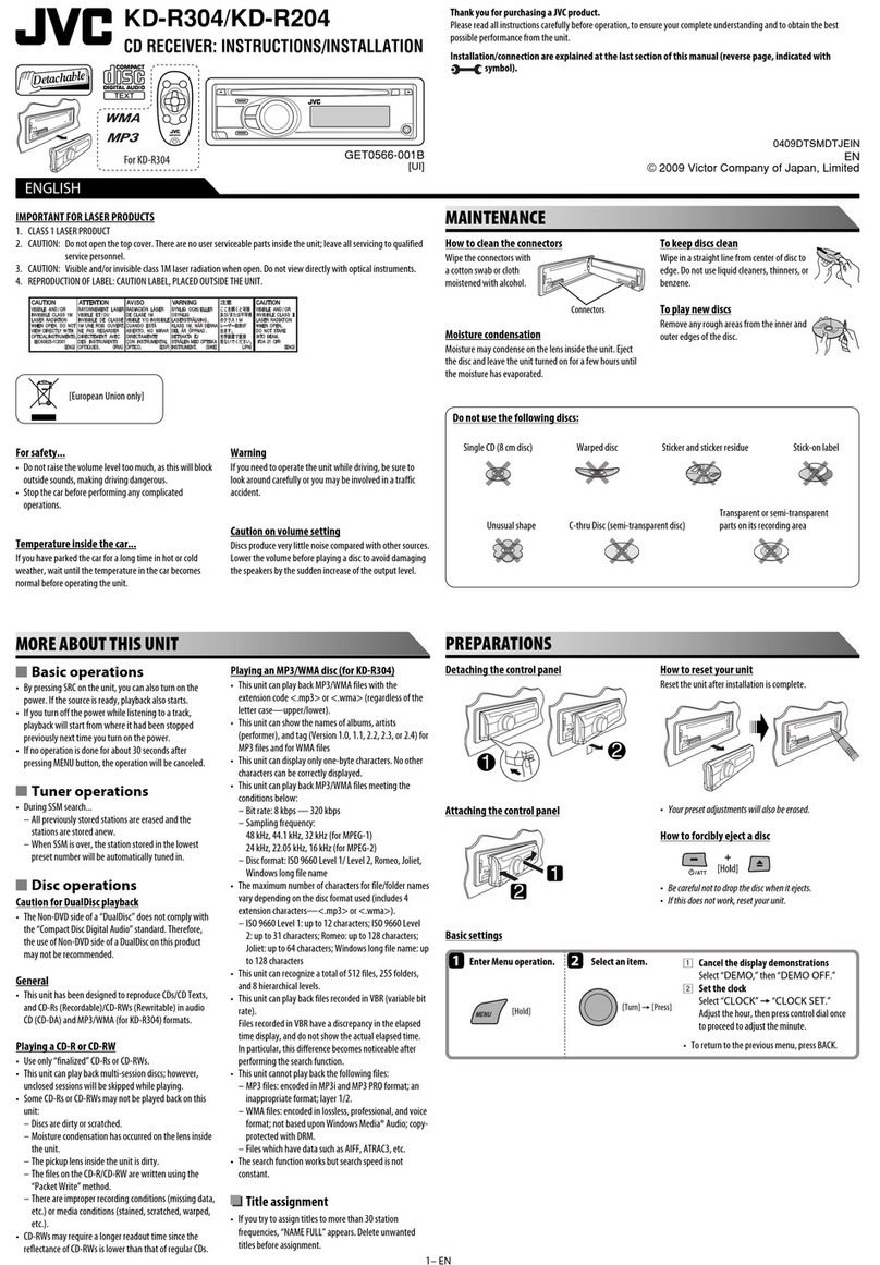 JVC KD-R304 Guide