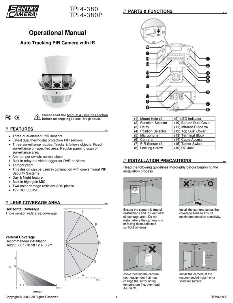 Sentry Camera TPI4-380 Operational manual