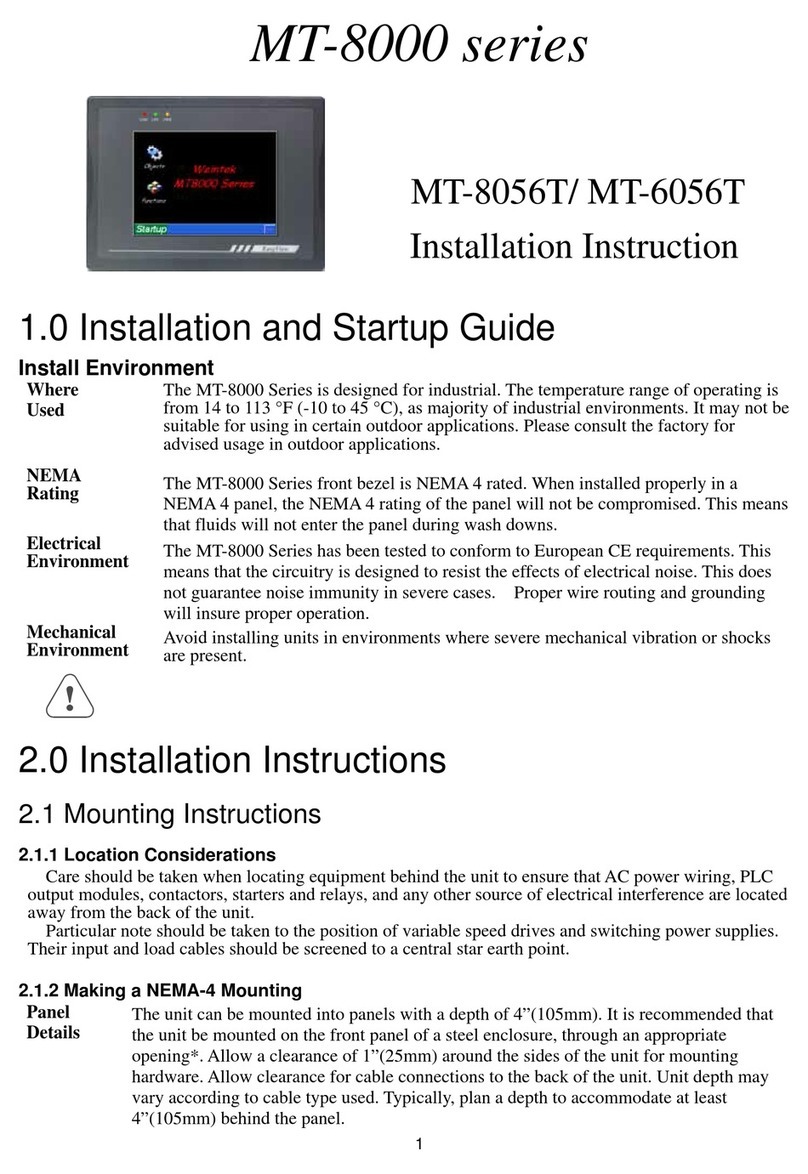 weintek MT-8000 Series User manual