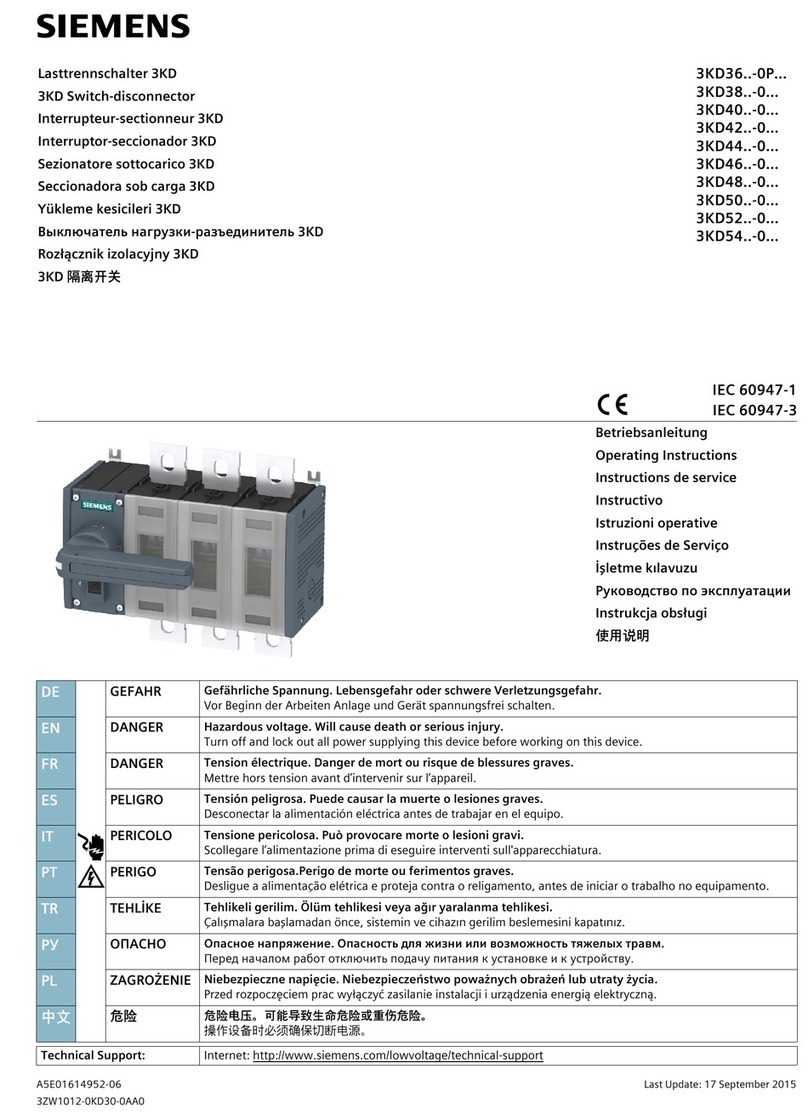 Siemens 3KD36-0P Series operating instructions