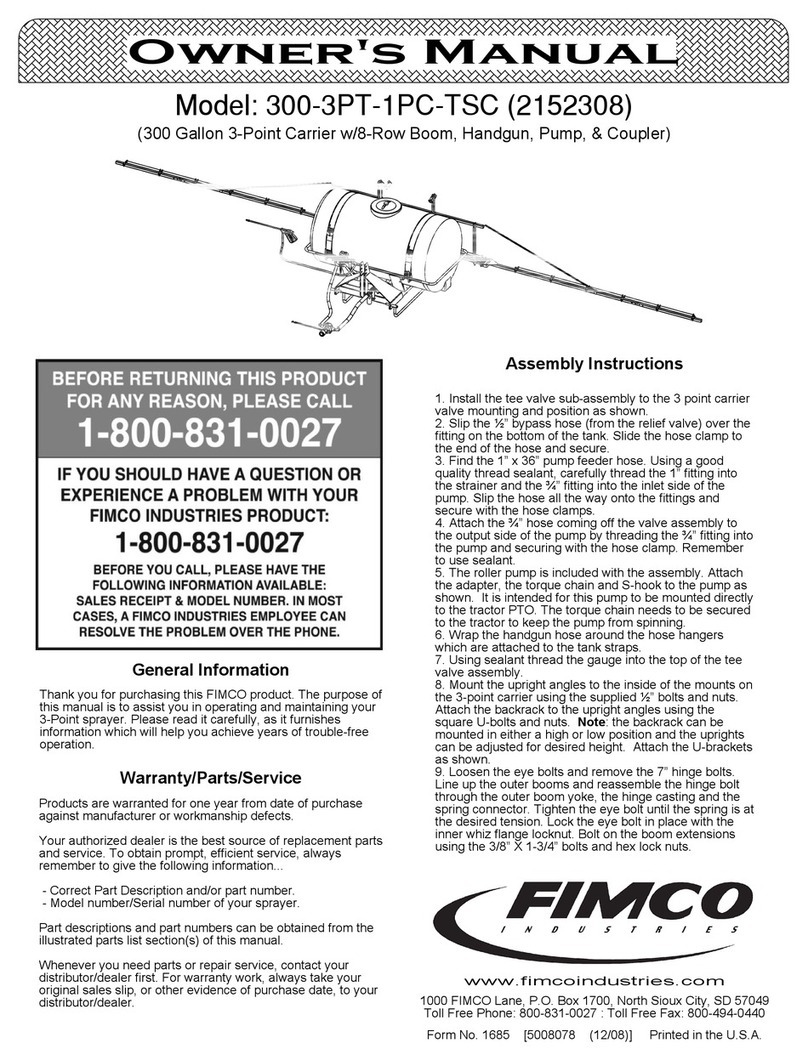 Fimco 300-3PT-1PC-TSC owner's manual