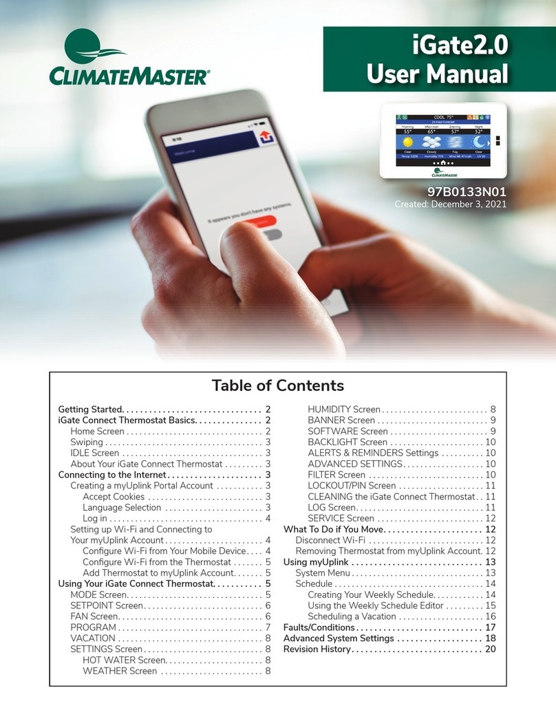ClimateMaster iGate2.0 User manual ClimateMaster iGate2.0 User manual