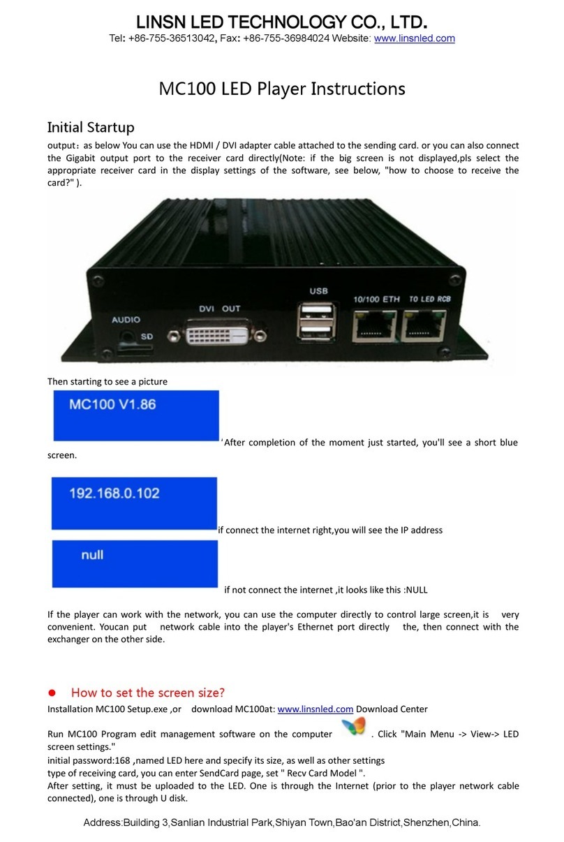Linsn MC100 User manual