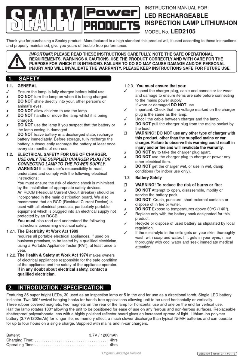 Sealey Power Products LED2105 User manual